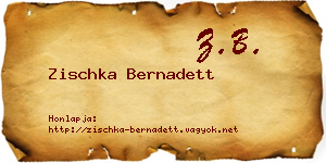 Zischka Bernadett névjegykártya