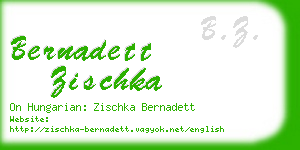 bernadett zischka business card